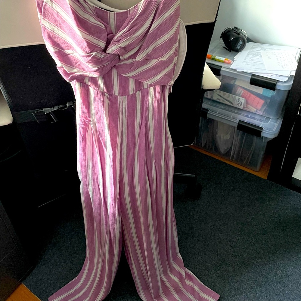 Lulus Striped Jumpsuit - S